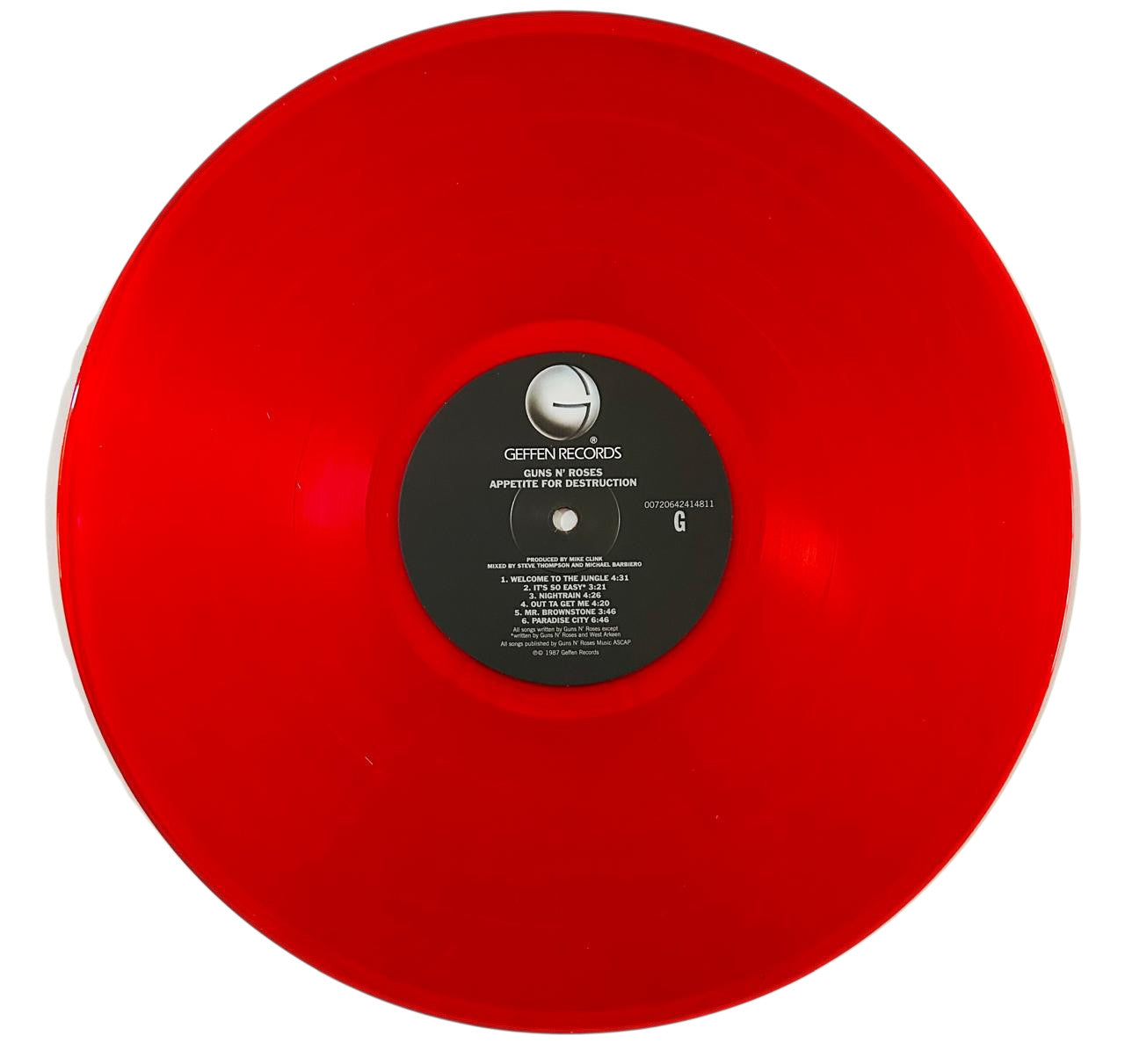 Guns N Roses Appetite For Destruction  Red Translucent LP Vinyl