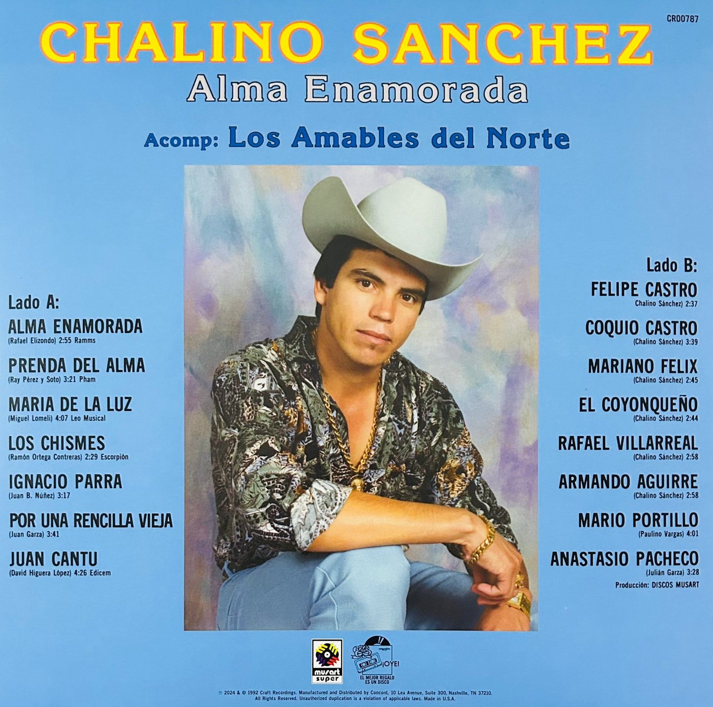 Chalino Sanchez Alma Enamorada Lp Vinyl