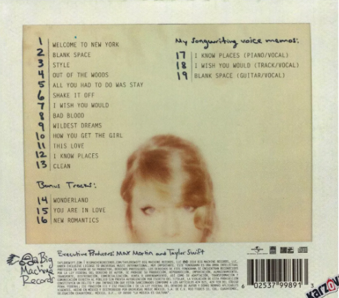 Taylor Swift 1989 Dlx Deluxe Disco Cd
