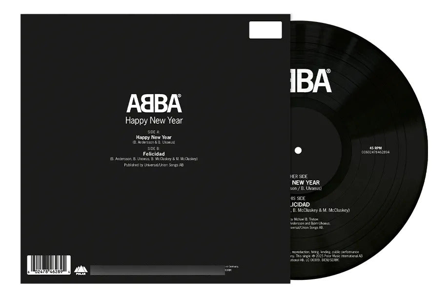 Abba Happy New Year 2026 Edicion 7 Pulgadas Lp Vinyl
