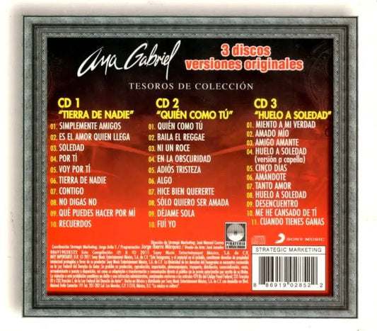 Ana Gabriel Tesoros De Coleccion Tierra De Nadie Y Mas 3 Cd