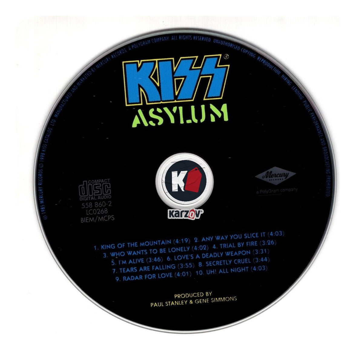 Kiss Asylum Disco Cd (10 Canciones)