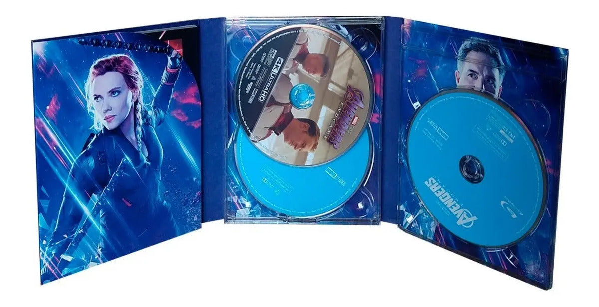 Avengers Endgame Blu Ray 4k+br+dc+digibook 3 Discos