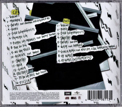 J Balvin Energia Lado B Disco Cd + Dvd (25 Canciones)