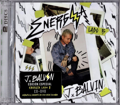 J Balvin Energia Lado B Disco Cd + Dvd (25 Canciones)