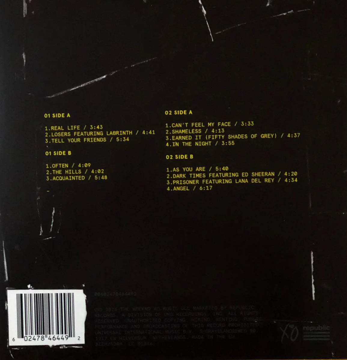 The Weeknd Beauty Behind The Madness 10th Transparent Vinyl