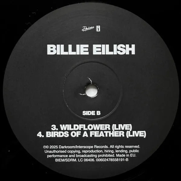 Billie Eilish Live Rsd Black Friday 2025 Edition Lp Vinyl
