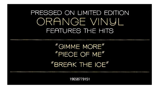 Britney Spears Blackout Importado Naranja Orange Lp Vinyl