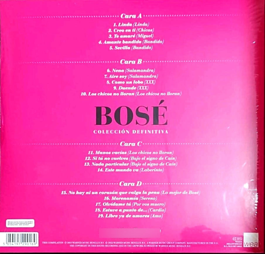 Miguel Bose Colección Definitiva 2 Lp Vinyl Estándar