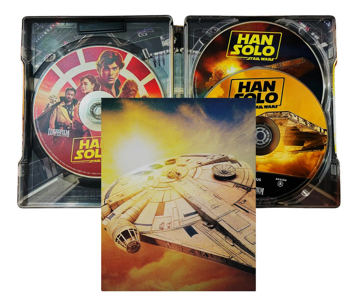 Han Solo Star Wars Steelbook Pelicula Blu-ray + Dvd + Bonus