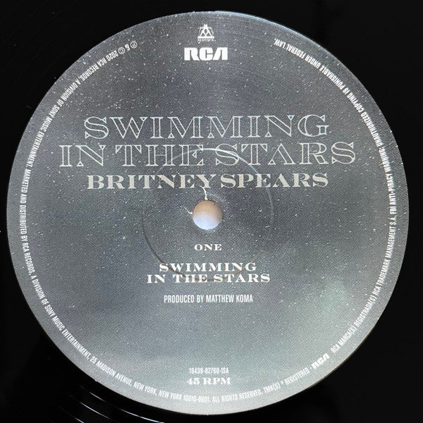 Britney Spears Swimming In The Stars Lp Vinyl Exclusive 12 Single Black Vinyl