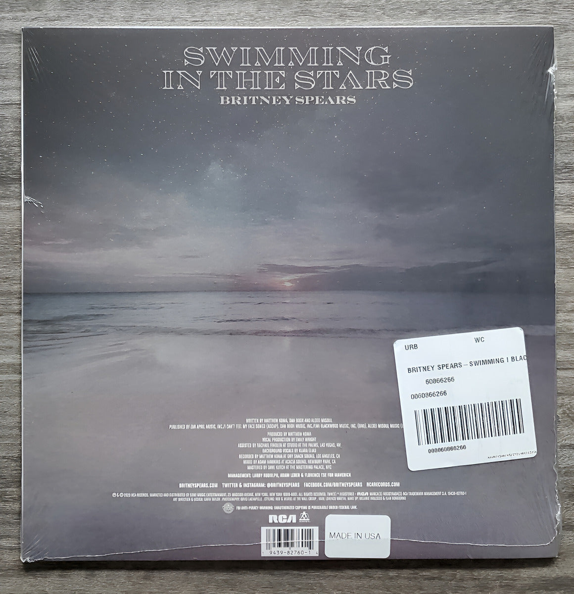 Britney Spears Swimming In The Stars Lp Vinyl Exclusive 12 Single Black Vinyl