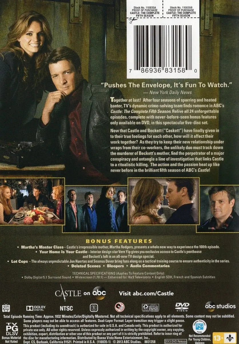 Castle Quinta Temporada 5 Cinco Dvd