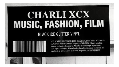 Charli Xcx Music Fashion Film Black Ice Glitter Lp Vinyl