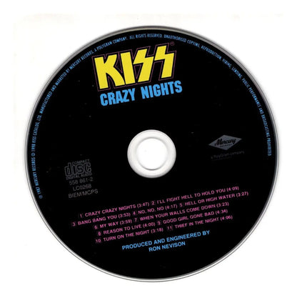 Kiss - Crazy Nights - Disco Cd (11 Canciones)