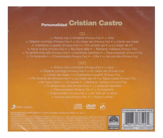 Cristian Castro Personalidad Disco Cd + Dvd