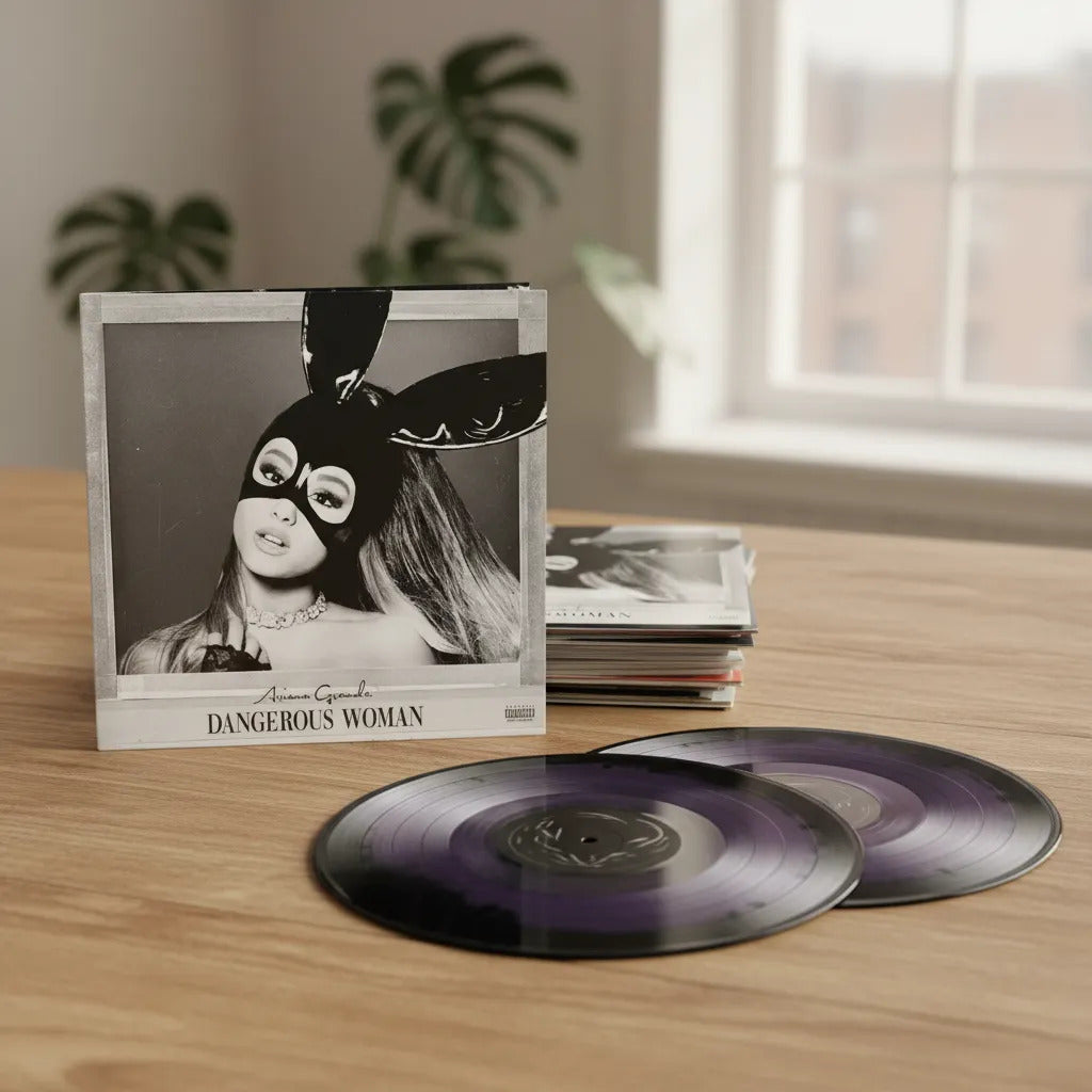 Ariana Grande Dangerous Woman 2 Lp Vinyl Purple Black Swirl