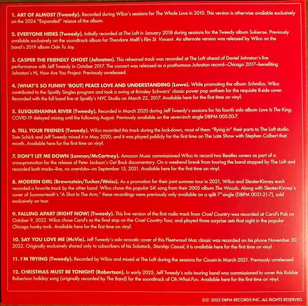 Wilco & Jeff Tweedy & Daniel Johnston Dbpm 15 Lp Vinyl