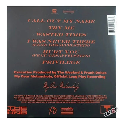 The Weeknd My Dear Melancholy Lp Vinyl