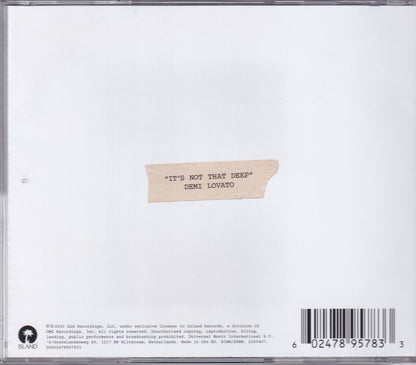 Demi Lovato It's Not That Deep Cd Importado Cd