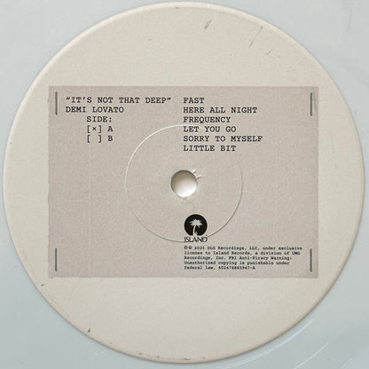 Demi Lovato It's Not That Deep Lp Vinyl Lavender