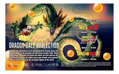 Dragon Ball Coleccion Z + Gt + Super + 4 Peliculas Dvd