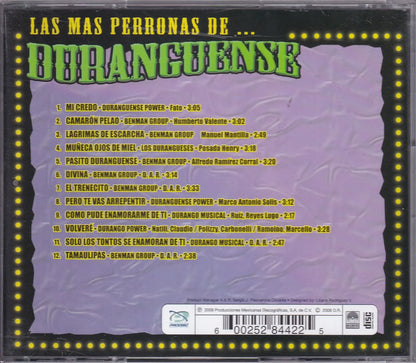 Las Mas Perronas De Duranguense Disco Cd