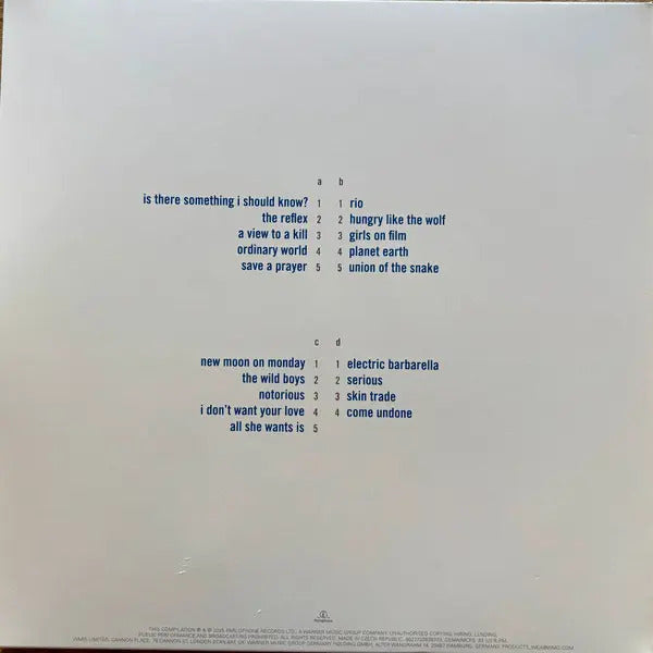 Duran Duran Greatest 2 Lp Vinyl