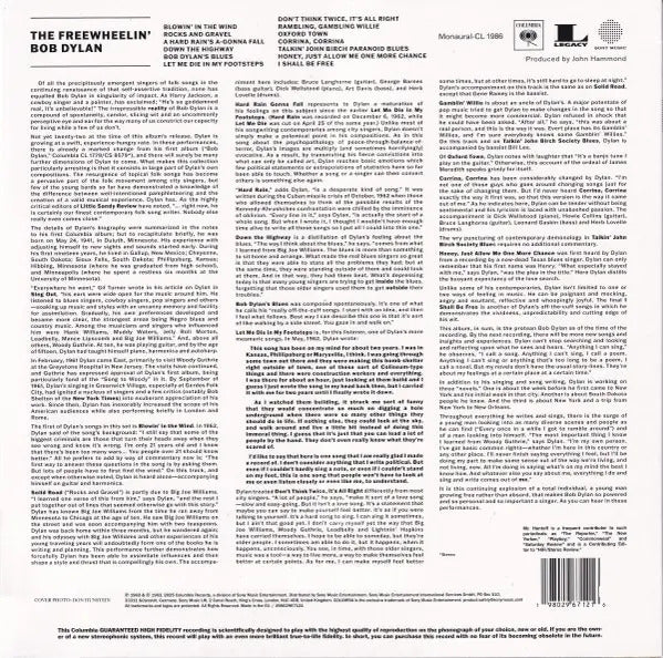 Bob Dylan The Original Freewheelin Bob Dylan Lp Vinyl
