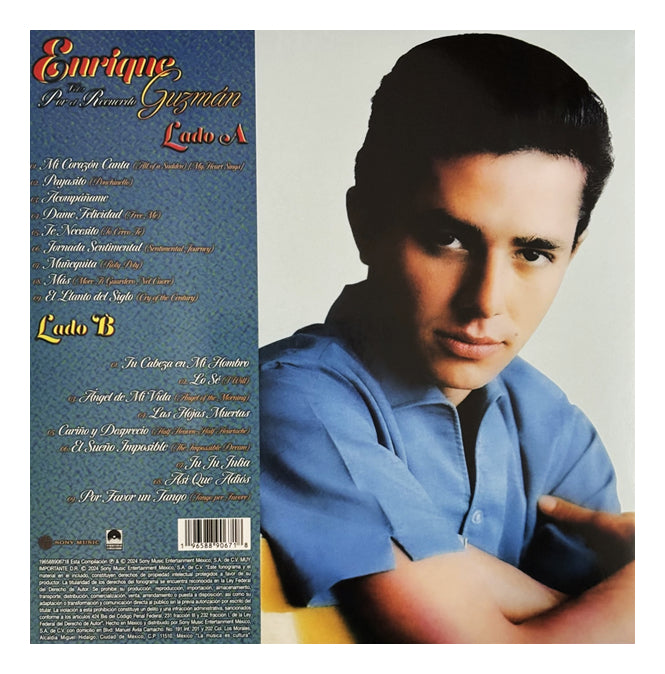 Enrique Guzman Por El Recuerdo Vol 2 Blue Azul Lp Vinyl