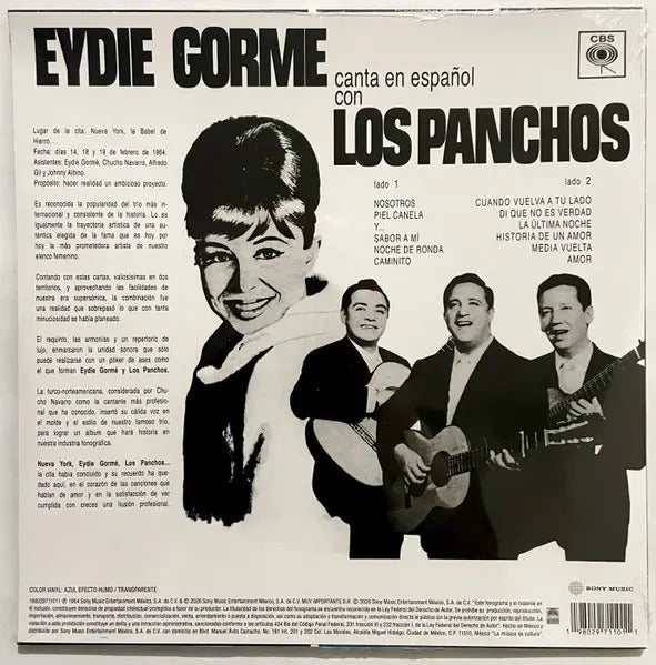 Eydie Gorme Canta En Español Con Los Panchos Lp Vinyl