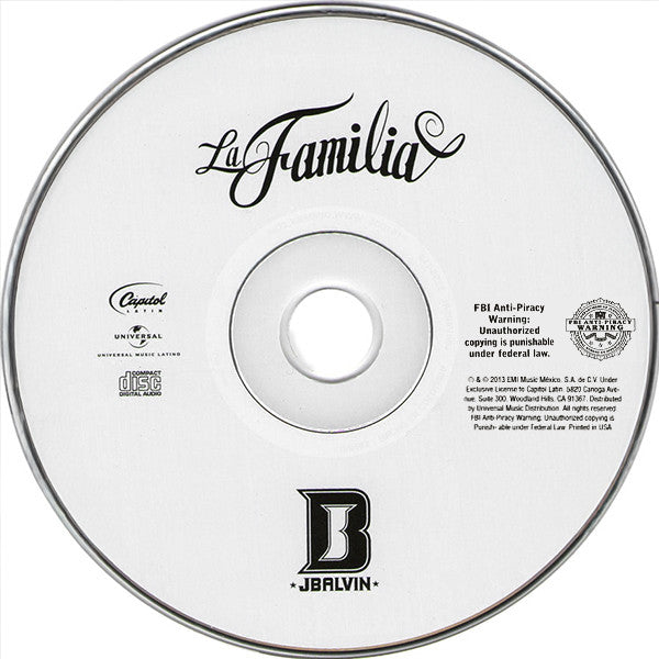 J Balvin La Familia Cd