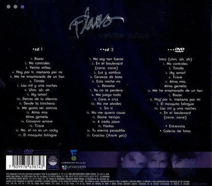 Flans Veinte Años 20 Años Set 3 Discos 2 Cd + Dvd
