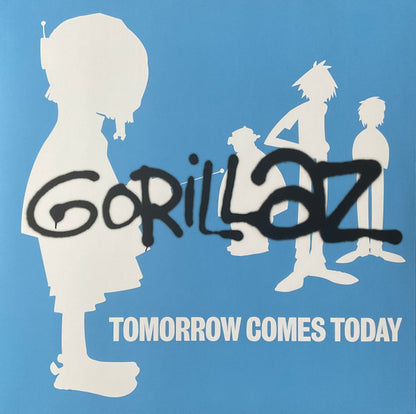 Gorillaz Tomorrow Comes Today Vinyl 12 White/blue Lp Vinyl Edición Limitada