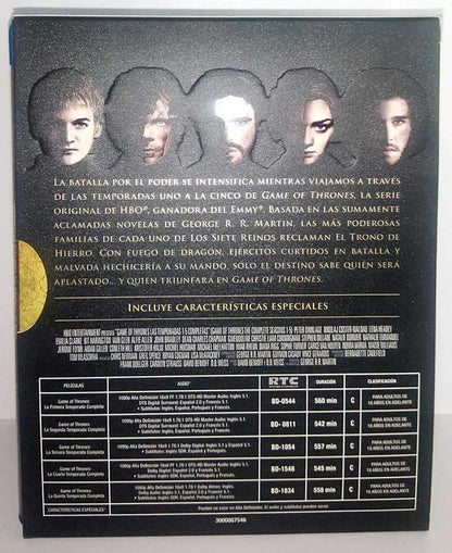 Game Of Thrones Juego De Tronos Temporadas 1 A 5 Blu-ray