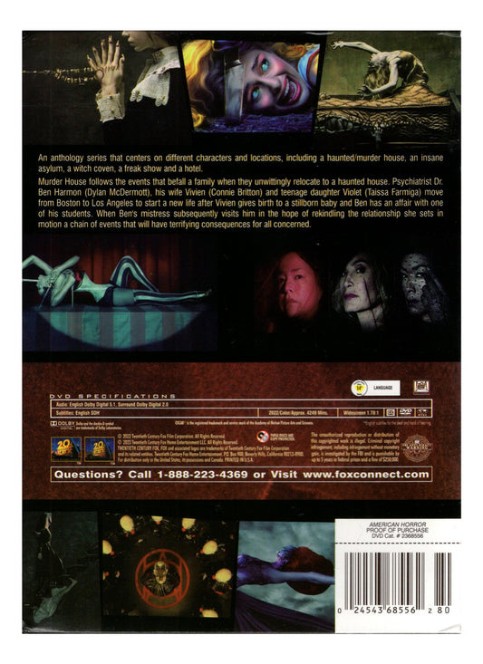 American Horror Story Paquete Temporadas 1 - 8 Serie Dvd