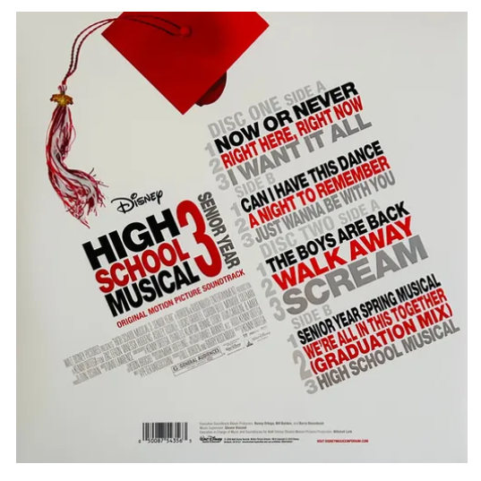 High School Musical 3 Soundtrack White & Red Lp Vinyl