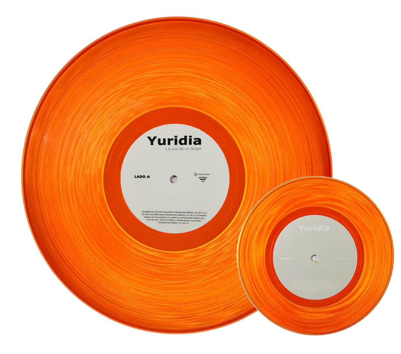 Yuridia La Voz De Un Angel (12 Y 7 Pulgadas) Orange 2 Lp Vinyl