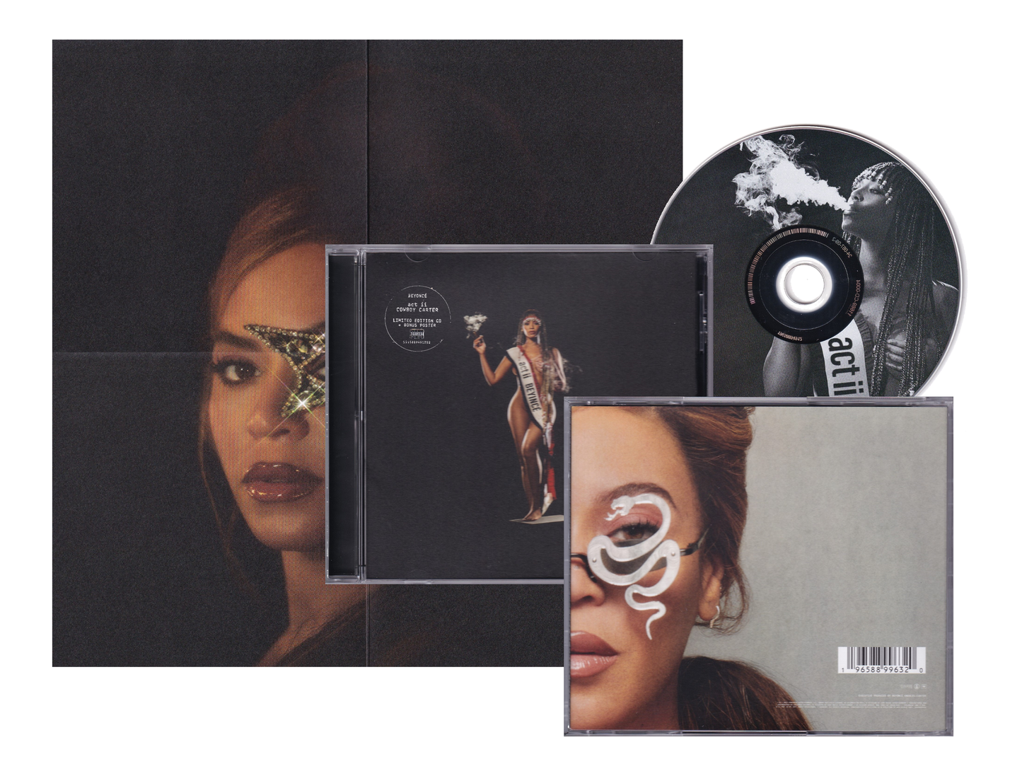 Beyonce Cowboy Carter Album 2 Snake Face Disco Cd