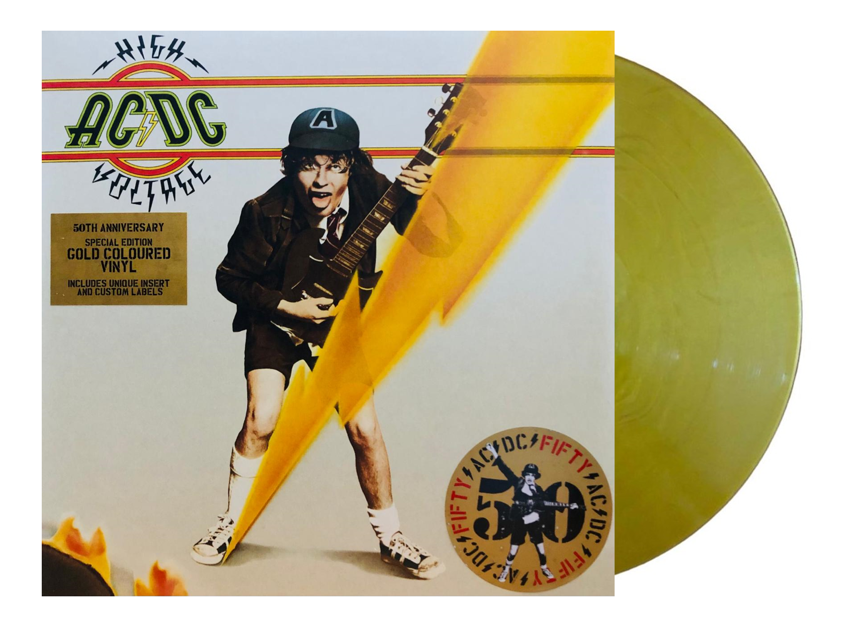 AC / DC - High Voltage / 50th Anniversary - Gold Lp Vinyl – KARZOV