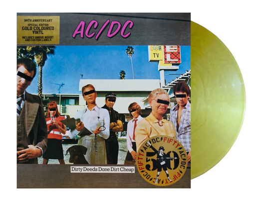 AC / DC - Dirty Deeds Done Dirt Cheap / 50th Anniversary - Gold Lp Vinyl
