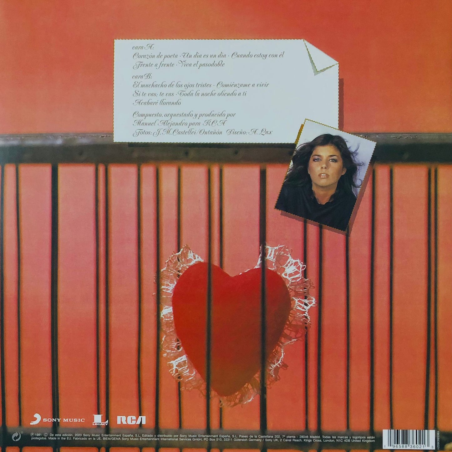Jeanette Corazon De Poeta Rojo Red Lp Vinyl