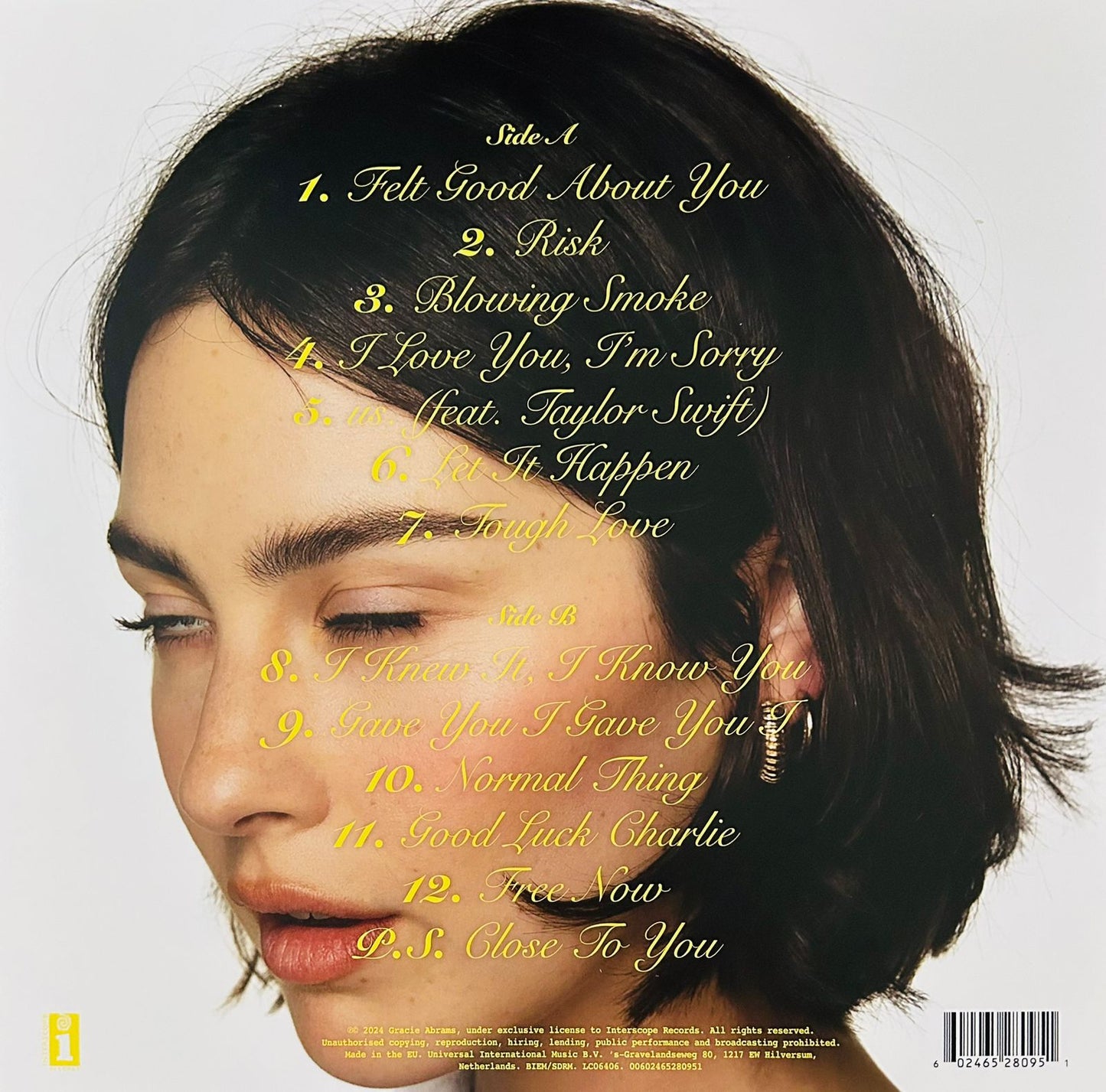 Gracie Abrams The Secret Of Us Amarillo Yellow Lp Vinyl
