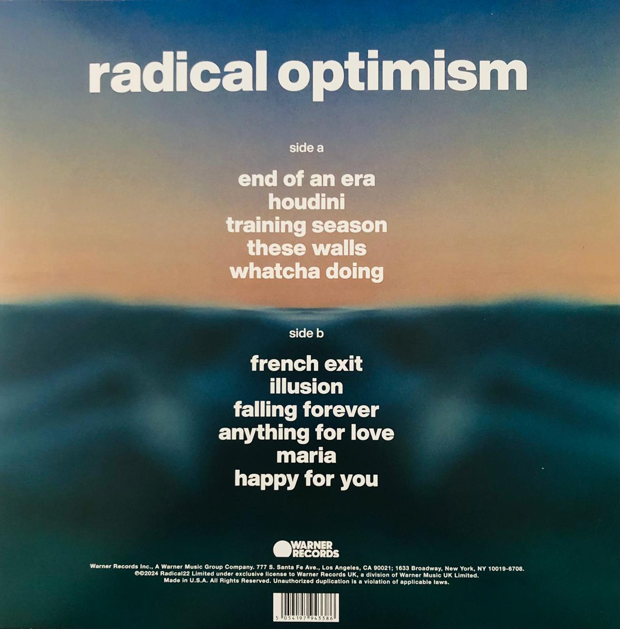 Dua Lipa Radical Optimism Transparente Clear Lp Vinyl
