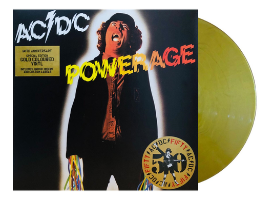 AC / DC - Powerage / 50th Anniversary - Gold Lp Vinyl