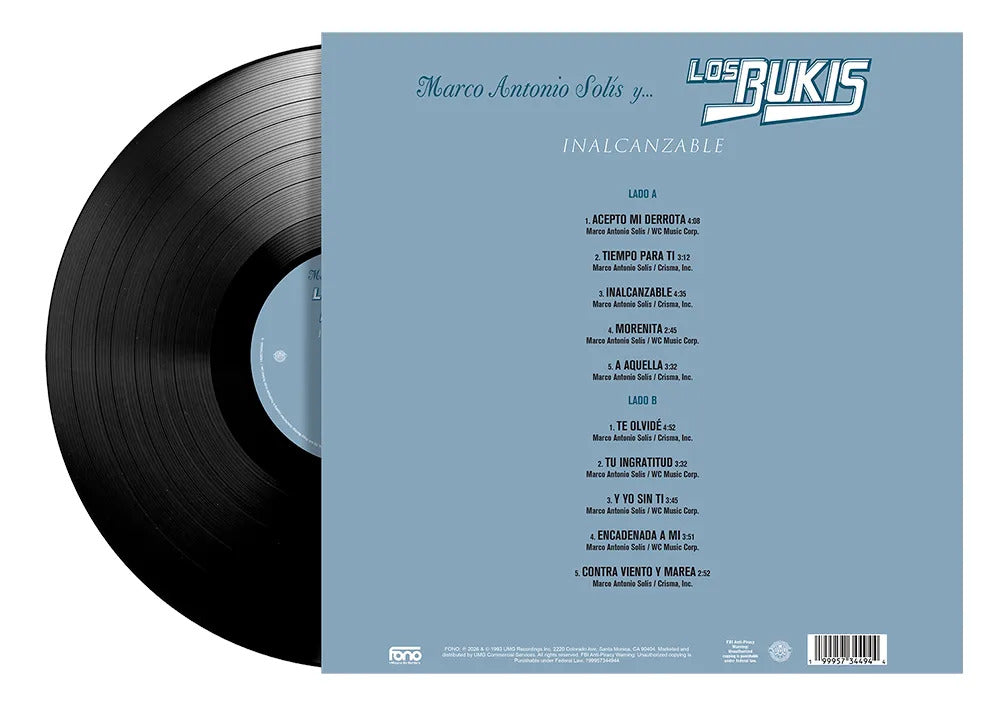 Los Bukis Inalcanzable Lp Vinyl