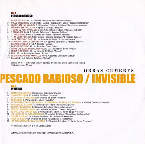 Pescado Rabioso Invisible Obras Cumbres Cd