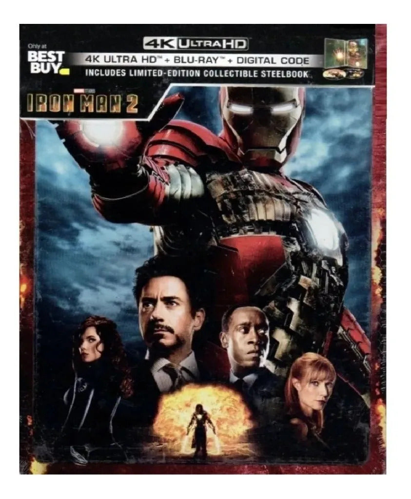 Iron Man 2 Marvel Target Steelbook Pelicula 4k Ultra Hd