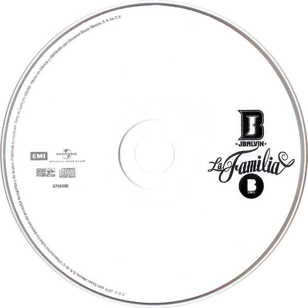 J Balvin La Familia B Sides Cd + Dvd