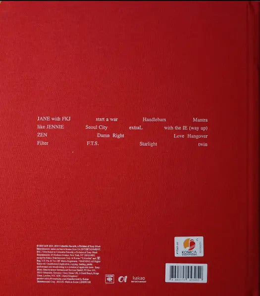Jennie ( Blackpink ) The 1st Studio Album [ Ruby ] Photobook